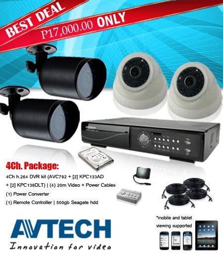 avtech philippines|Avtech 4 Channel Cameras CCTV Package .